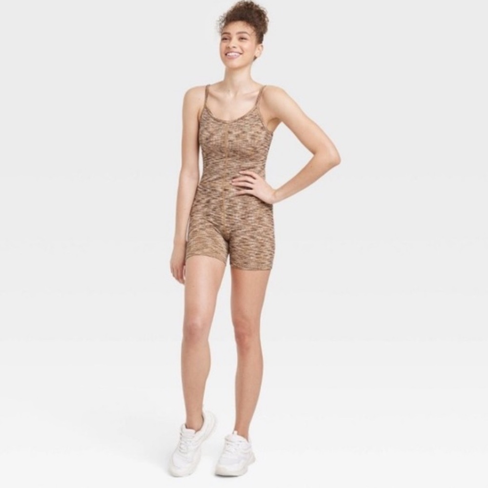 Women's Brown Sleeveless Bodysuit